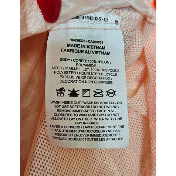 Nike Jacket Girls Large Pink Clear Tech Pack Hooded Hiking Fold Up Rain Coat - Picture 7 of 9